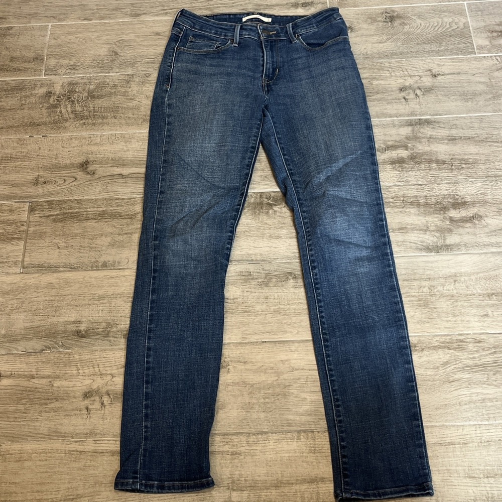Levi's Women's Jeans Mid-Rise Skinny Sz‎ 6 / 28 Medium Wash Blue Stretch Denim